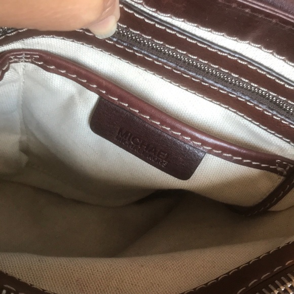 Michael Kors Vintage Shoulder Bag Brown Silver. - Picture 7 of 8